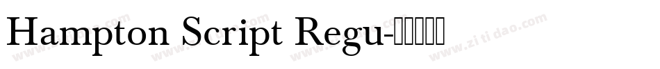Hampton Script Regu字体转换